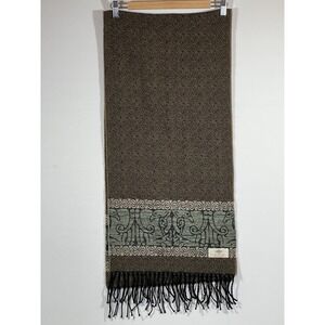 Calzeat Celtic Fringe Scarf 70x15 Woven Heritage Cottagecore Winter Wrap
